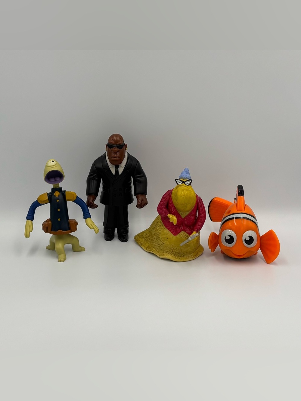 Disney Toy Lot Lilo & Stitch Mr Bubbles & Pleakley Monsters Inc Roz Finding Nemo